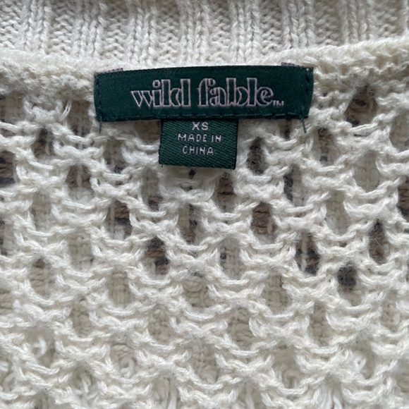 Target’s Wild Fable Size XS Open Stitch Cream Coloured Cardigan - Picture 2 of 5